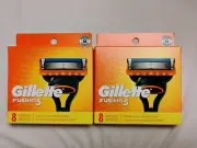 New TWO Gillette Fusion 5 Blade Cartridges 8ct Each FREE SHIPPING