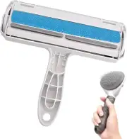 Pet Lint Roller and Hair Brush Dog and Cat, detangles and removes pet Hair