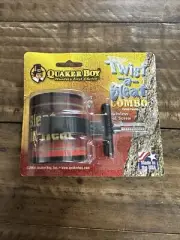 Vintage New Quaker Boy Twist A Bleat Combo Doe In Heat Deer Can Call With Holder