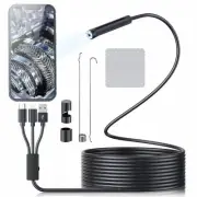 Endoscope Camera with Light, 1280P HD Borescope with 6 LED Lights, 3 in 1 Sna...
