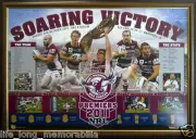 MANLY WARRINGAH SEA EAGLES NRL PREMIERS 2011 POSTER FRAMED NEW RELEASE