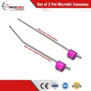 (Set of 2) MicroAir Pal Type Fitting Liposuction Cannulas REUSABLE Premium