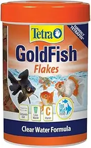 Tetra GoldFish Flakes, Fish Food For All Goldfish and Small Koi, 100g, For top and Mid Feeders, Complete Diet With Vitamin C, Maintains Fish Colour and Clear Water, Easy to Digest to Minimise Waste