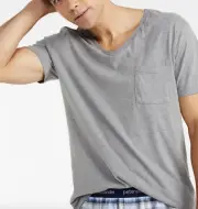 NEW PETER ALEXANDER CLASSIC PJ TEE BASIC TOP CHARCOAL GREY M L XL XXL RRP$39.95