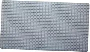 Home Bath Mat Grey PVC Anti Pad with Cups Washable Non-pad for Bathroom