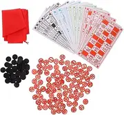 SUPVOX 1 Set Interactive Bingo Game with Number Cards and Chess Pieces Party Game Accessory for Logical Thinking and Concentration Development