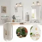 High Definition Frameless Beveled Wall Mirror for Bathroom Vanity Oval Round Rec