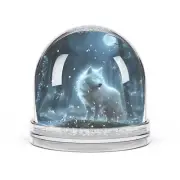 Snow Globe, Silver Wolf in Moonlight, Winter Home Decor, Christmas Gift, Wolf