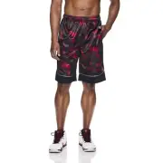 AND1 Men's Size M - Basketball Gym Court Workout Shorts Red Black