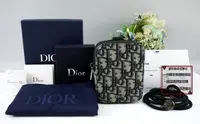 在飛比找Yahoo!奇摩拍賣優惠-優買二手精品名牌店 Christian Dior 藍色 緹花