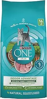 Purina ONE Natural, Low Fat, Weight Control, Indoor Dry Cat Food, Plus Indoor Advantage - 16 lb. Bag