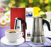 Stunning & Sexy, Italmax "Bella" Stainless Steel Stovetop Espresso Maker 4 Cups