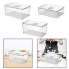 Stackable Clear Fridge Organization Storage Bin for Grapes Meat Vegetables