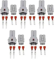5/10 Sets 2 Pin DJ7026-2-11/21 Auto Waterproof Wire Harness Male Female Grey Waterproof Connector Plug 6187-2311 6180-2321(5 Sets)