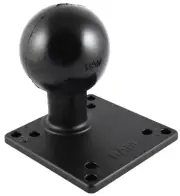 RAM 4.75" Square VESA Base with 3.38" Ball, 4 x 100mm and 4 x 75mm Hole Pattern