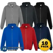 10 x Kids Full Zip Jacket Hooded Uniform Boy Girl School Sports Size 4-14 SW762K