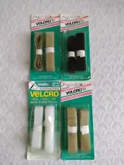 Lot of 4 Packs Vintage Velcro Brand Sew On Hook And Loop Fasteners 30" Each READ
