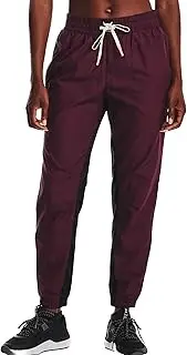 [Under Armour] Women's Project Rock Woven Pants, Color Dark Moroon