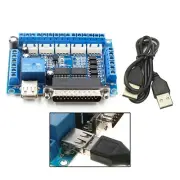 5 Axis CNC Interface Adapter Breakout Board For Mach3 Stepper Motor Driver