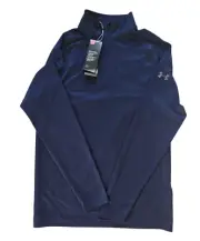 Under Armour Mens Navy Blue Small Golf 1/4 Zip Pullover SPF +50 NEW