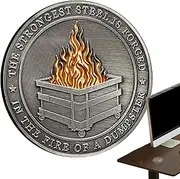 Firefighter Medallion - Custom Challenge Coin, High-Quality Finish, Unique | Desk Decoration, Humorous, Firefighter Medallion, Challenge Coin, Ideal for Farewell Events Bringing Joy to Any Office