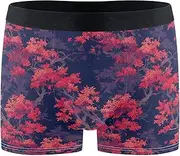 [FRODOTGV] Red and Black Tree Mens Boxer Brief Shorts Athletic Underwear for Men Compression Boxer Para Hombre
