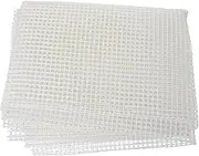 TEHAUX Blank Rug Hooking Mesh, 150X100cm White Latch Hook Canvas Latch Hook Tapestry Carpet Rug Hooking Tool for Embroidery Crafts