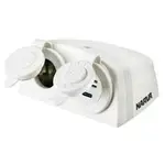 Narva Heavy Duty Twin Accessory USB & USB-C Socket White Housing - 81173WBL
