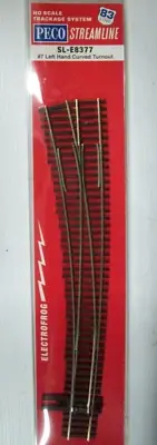 PECO SL-E8377 LEFT HAND #7 TURNOUT CODE 83 NICKEL SILVER RAIL - ELECTROFROG