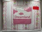 Dreamland Childrens Collection Twin Sheet Set Floral Includes Flat Fitted Pillow