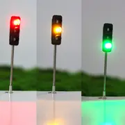 3Pcs 50mm DIY Model 3-Light Traffic Lights Signal Architecture Street Train