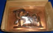 Vintage 1970's Made in Kenya Copper Elephants Walking Wall Plaque New Old Stock