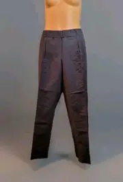 NEW Ann Taylor Loft Linen Rayon Pleated Wide Leg Pants Gray S NWT