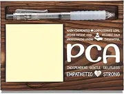 Personal Care Attendant Appreciation Gifts, Thank You Gift for PCA, Caregiver Office Coworkers Staff Appreciation Gifts, Sticky Note Holder Wooden Notepad & Pen Holder 6.5" x 4.7" - FTA288