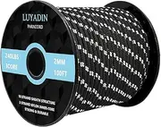 LUYADIN Paracord 240lb - Diameter 2mm Micro Utility Cord -3 Strand Parachute Spool Cord - 100ft 200ft,Paracord for Camping,Hiking,Fishing,Outdoor and DIY