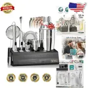 Elegant 24oz Cobbler Shaker Cocktail Set - Ultimate Home Bartending Essentials