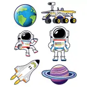 Fun Express Outer Space Cutouts - 6 Pc