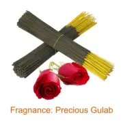 Precious Gulab Scent Aroma 9" Aggarbatti Incense Sticks Hand Dipped Bulk