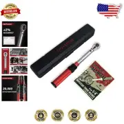 1/4" Dual-Direction Adjustable Torque Wrench 20-200 in-lb, 72-Tooth Precision