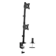 Dual Monitor Desk Mount Stand with Height Adjustment and VESA Plates for 2