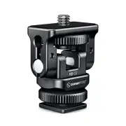 HB-03 Hot Shoe Pan Tilt Head Gimbal Head For Mirrorless Camera SLR Camera Tripod