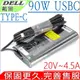 DELL 90W USB C -戴爾 20V,4.25A,LA90PM170 E5280,E5480,E5580,E7280 E5175,E5179,E7275,E737