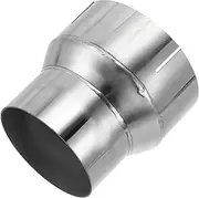 X AUTOHAUX 3.15"OD to 4"OD Mandrel Exhaust Bend Elbow Concentric Reducer T304 Stainless Steel Pipe Adapter 4 Inch Length Silver Tone