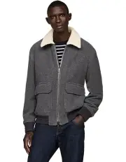 [Tommy Hilfiger] Smart Casual Wool Rich Flight Jacket in Grey