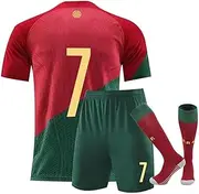 [Ruhapu] Soccer Jersey Boys,Jersey Kids, Boys' Soccer Jersey #7,T-Shirt Boys Kids Youth Jersey Socks Soccer Shirt Kit Set