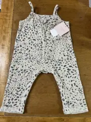 Grayson Mini 12th Baby/girl Summer One Piece Romper Playsuit Leopard Print NWT