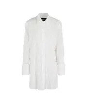 fringed-detailed shirt 40 Bianco