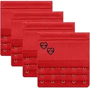 atokiss Women's Bra Extenders 5 Hooks 3 Rows Elastic Bra Strap Extension and Bra Clips