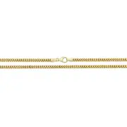 Boys 9ct Gold 3mm Square Semi Solid Franco Chain Necklace