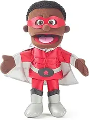 14" Superhero, Black Boy, Hand Puppet